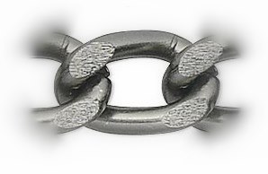 Aluminum gunmetal curb chain